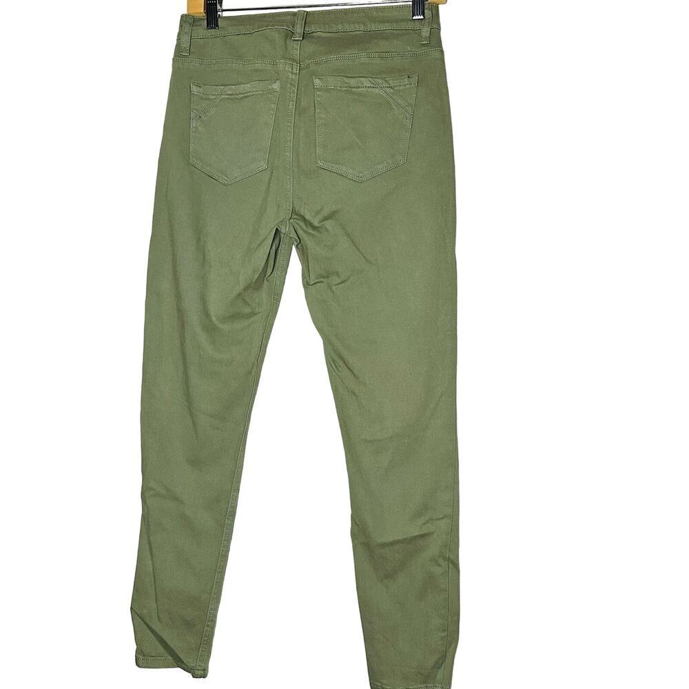 FAITH OVER FEAR Women's Army Green Distressed Skinny Jeans Size Small - Picture 2 of 10